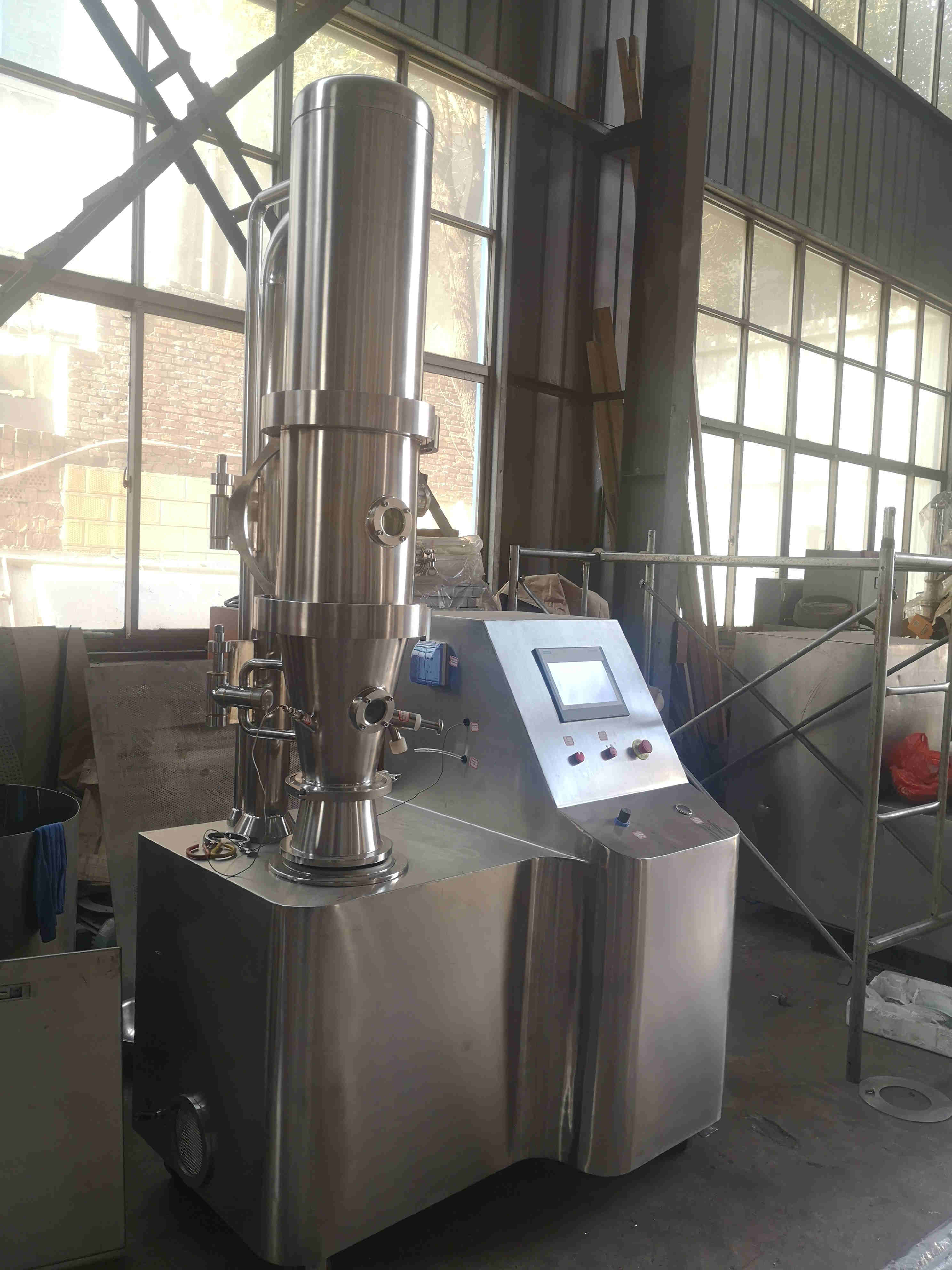 The FLP-1.5 Fluid bed granulator coater that exported to Russia has been finished