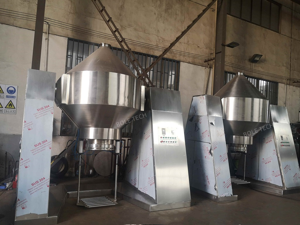 The two SZH-2500 Double cone blenders exported to USA have been delivered